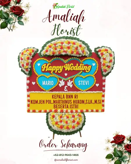 Papan Bunga Pernikahan Kentong